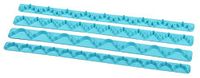 Zenker 44971 Fondant-decoratiestaaf, kunststof, meerkleurig, 25,5 x 1,3 x 0,8 cm, 4 stuks