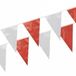 Merkloos / Sans marque Boland Vlaggenlijn - 2x - rood/wit - 10 meter - kunststof
