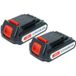 vhbw 2x Akku kompatibel mit Black & Decker GLC1823L Typ 1, GPC1820L H2, GPC1820L H1, GLC1825H1, EPL188KB, GLC2500L Werkzeug (2000 mAh, Li-Ion, 20 V)