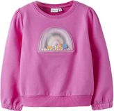 NAME IT NMFDOTTANA LS SWEAT UNB Meisjes Sweater - Maat 98 - Katoen/Elastaan - Ronde Hals - Lange Mouw - Printopdruk - Strawberry Moon