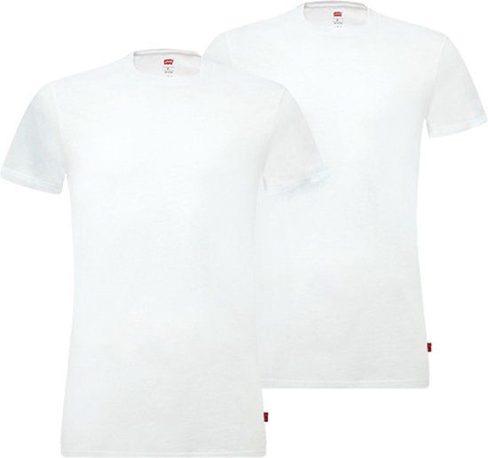 Levi's T-shirt Ronde Hals Wit 2Pack - Maat M - Heren - Basic T-shirt
