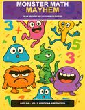 Monster Math Mayhem: 100 Hilariously Silly Cross Math Puzzles for Kids Ages 6-9 — Vol. 1: Addition & Subtraction