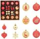 vidaXL Set de boules de Noël 40 pièces or et rouge Ø 6 cm Plastique