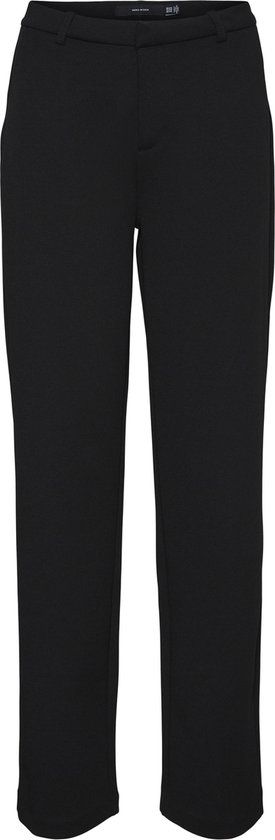 Vero Moda VMZAMIRA MW STRAIGHT PANT GA NOOS - Zwarte Dames Pantalon - W32/L30