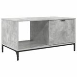 vidaXL Salontafel Beton Grijs 90 x 49 x 46 cm Bewerkt Hout