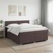 Maison Exclusive - Lit boxspring avec matelas marron foncé 200 x 200 cm tissu