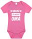 Bellatio Decorations Shoppartners Bv Hoera je wordt oma tekst baby rompertje roze meisjes - Kraamcadeau - Babykleding 80