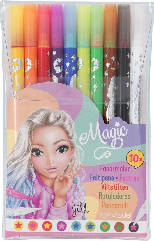 Depesche TOPModel Magic Dubbele Viltstiften - Multicolor - 10 stuks