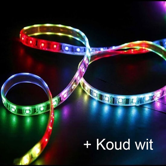 ABC-LED 5 Meter - RGB + Koud wit - Slimme ledstrip + ontvanger