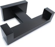 EAVY - Dubbele Handdoekhaak - Zwart