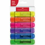 Faber-Castell Markeerstift Set, 6 Stuks, Neon Kleuren