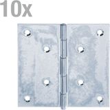 Alberts Scharnier 10x verzinkt 100x100x1,25mm Meubelscharnier Hoekscharnier Tafelscharnier