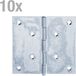 Alberts Scharnier 10x verzinkt 100x100x1,25mm Meubelscharnier Hoekscharnier Tafelscharnier