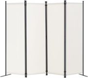 VEVOR Room Divider 4-Panel Opvouwbaar Privacy Scherm Scheidingsscherm Wit