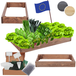 Modo24 ZP09 Carré Potager Surélevé En Escalier Modulable, Bois De Pin, Herbes/légumes, Jardin/terrasse/balcon, 9x60x30 Cm, Marron