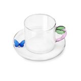 Ichendorf Milano 30 cl theekopje met schotel van borosilicaatglas, handgemaakt