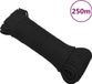 vidaXL Boottouw 3 mm 250 m polypropyleen zwart
