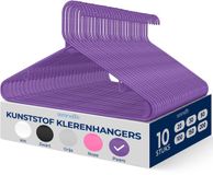 SereneLife Kleerhanger - 10 Stuks Plastic Hangers - Antislip Ruimtebesparende Kledinghangers - Paars