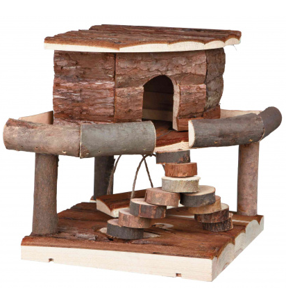 Natural Living Ida House - 19 x 20 x 19 cm - Wooden Small Animal House