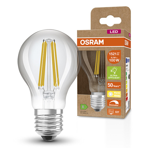 Osram Osram LED lamp E27 | Peer A60 | Ultra Efficient | Filament | 2700K | Dimbaar | 8.2W (100W)