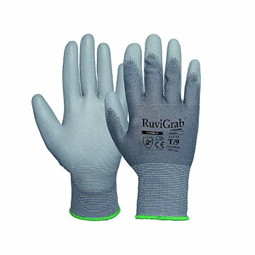 Ruvigrab Handschoen - Met PU-coating - Grijs