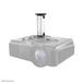 Neomounts BEAMER-C80 Projector Ceiling Mount - Universal - Adjustable Height 13-20 cm - Silver