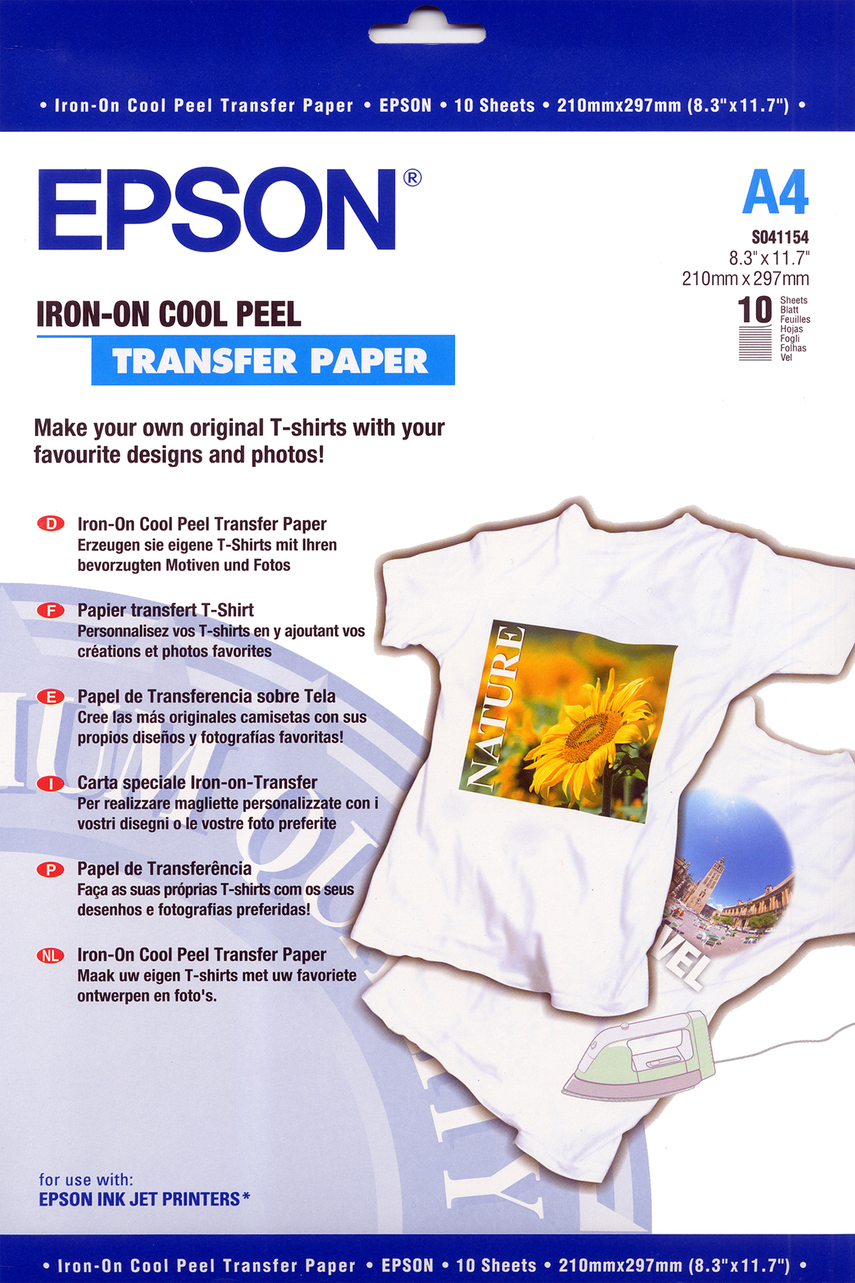 Epson Iron-on-Transfer Paper - A4 - 10 Vellen