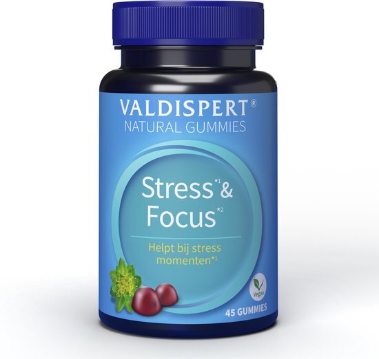 Valdispert Stress &amp; Focus - Rhodiola helpt bij stressmomenten* en om rustig* en gefocust* te blijven - 45 gummies