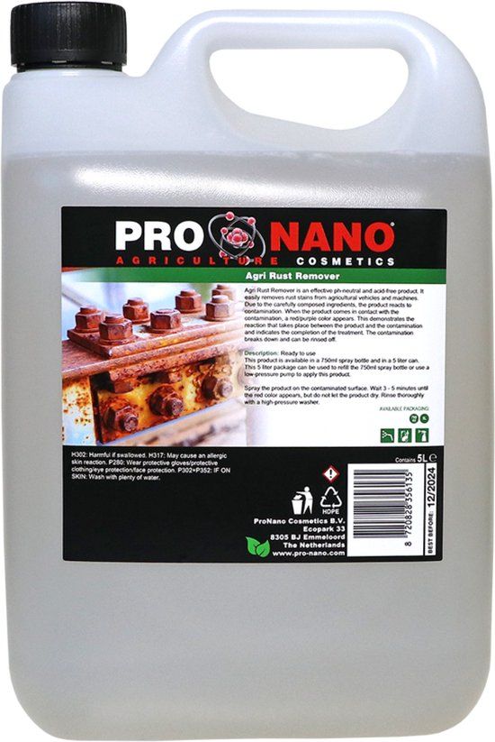 ProNano Agri Rust Remover 5L | Roest verwijderaar | pH-neutraal en zuurvrij