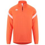Kappa Dolvole Trainingsjack met 1/2 rits voor heren - Rood/Wit - Maat S