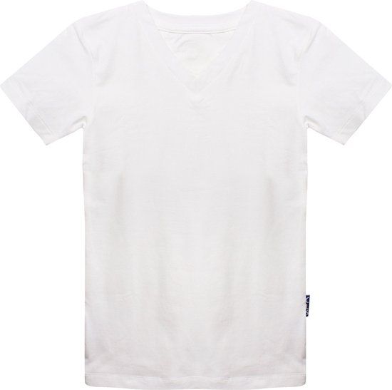 Claesen's T-shirt V-hals Wit 140/146