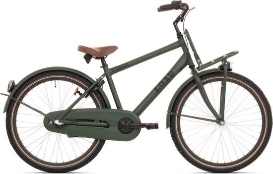 Bike Fun Load Kinderfiets - Mannen - Donkergroen - 24 inch - 3 Versnellingen