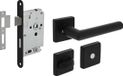 Intersteel Deurbeslag set toiletslot 63/8mm zwart met deurkruk Broome en WC-sluiting zwart