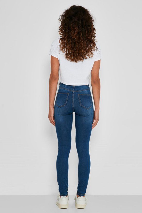 Noisy May Nmcallie Hw Skinny Jeans - Medium Blue Denim - W30 X L30