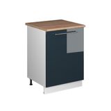 Vicco Wastafelkast Fame-Line, Donkerblauw hoogglans/Wit, 60 cm