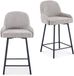 IDIMEX Barkrukken VIVIANNE-1, set van 2, gestoffeerd – beige