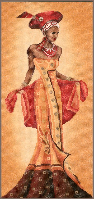 Lanarte Borduurpakket - Afrikaanse mode I - 20 x 40cm