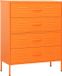 vidaXL Tiroir - Acier - Orange - 80x35x101,5 cm