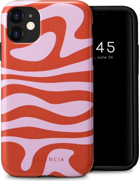Selencia Hoesje iPhone 11 - Vivid Backcover - Dream Swirl Pink