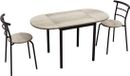 HOMCOM Table de salle à manger MDF, Acier 120L x 60l x 75H cm Naturel+Noir