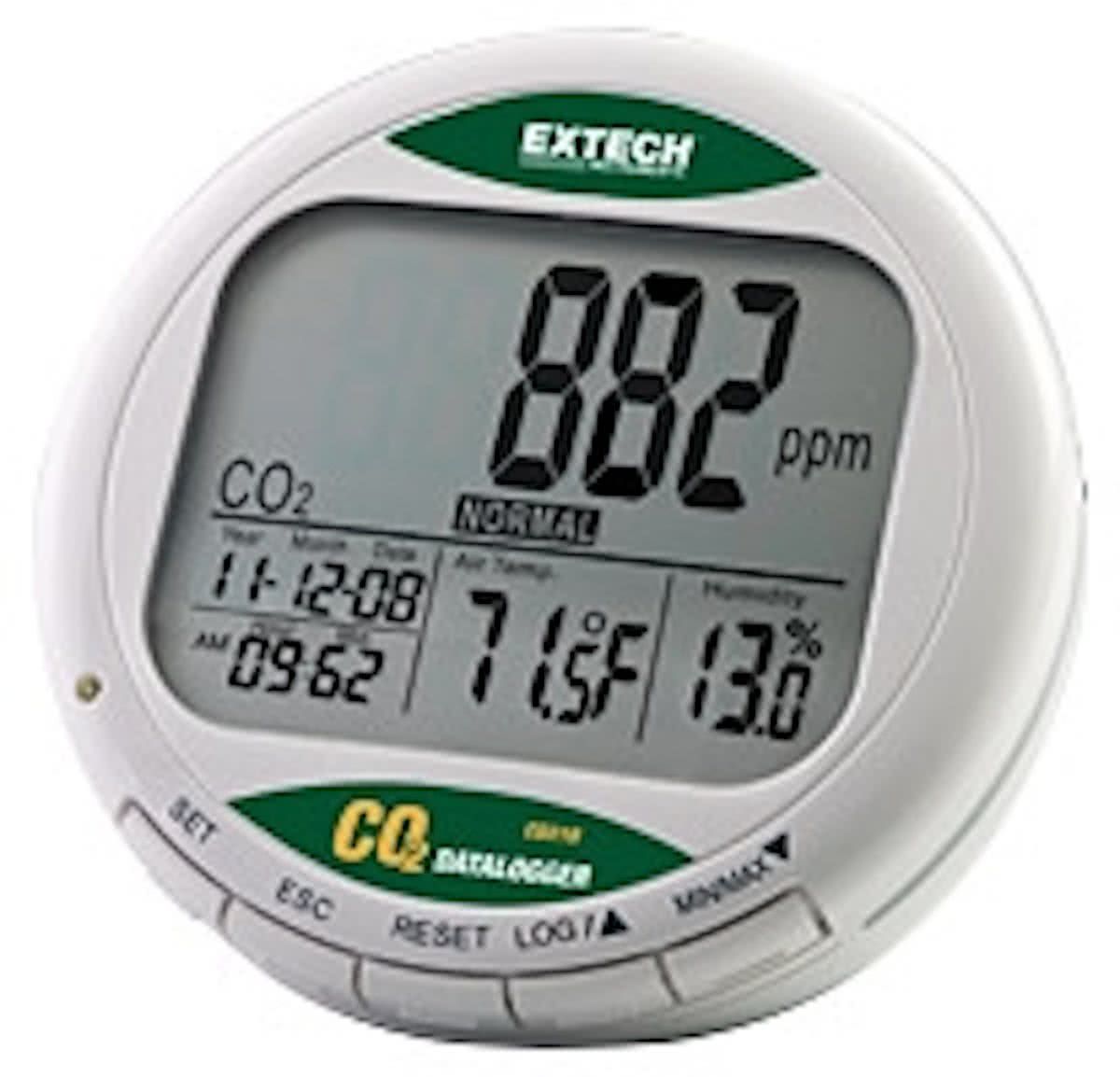 EXTECH CO210: CO2 monitor voor luchtkwaliteit met geheugen