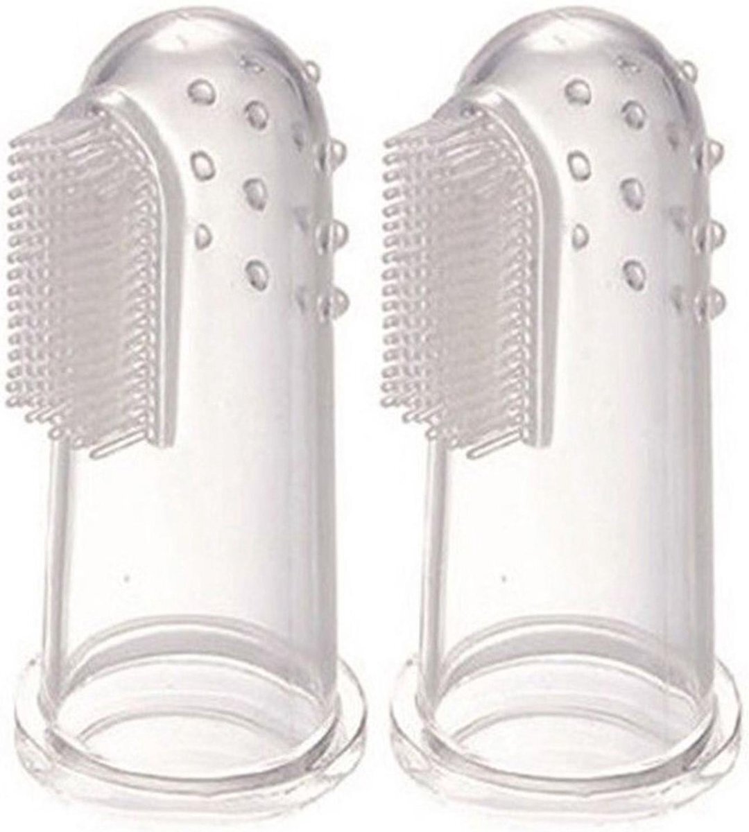 Bickiepegs Vinger Tandenborstel en Tandvlees Massager Transparent