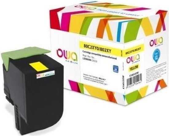 Armor K18032OW Yellow Toner Cartridge Compatible with Lexmark CX510de/510dte/510dthe