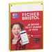 Oxford Révision 2.0 set van 50 A5-formaat Bristolkaarten (14,8 x 21 cm) effen witte achtergrond op voor- en achterkant - geel kader