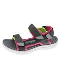 Beppi Sandalen antraciet / lichtgroen / fuchsia