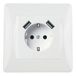 Wit inbouwstopcontact met 2 USB-poorten