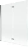 Mexen Mist paroi de douche 2 pièces gauche 140 x 150, transparent, chrome