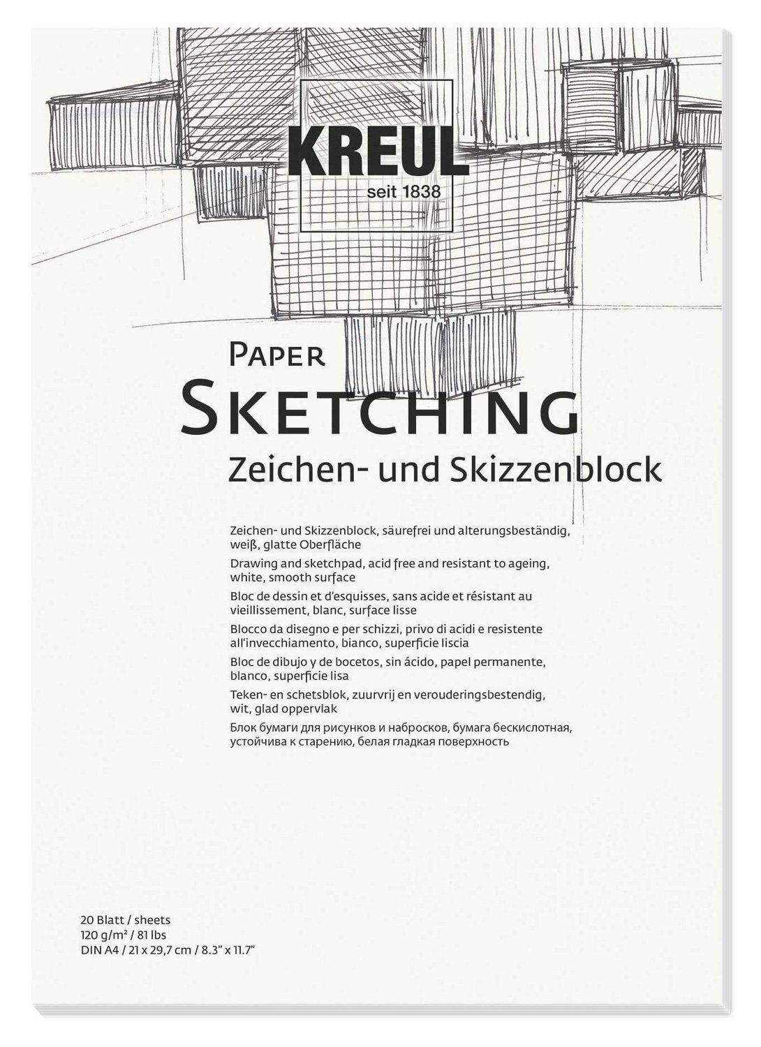 C.Kreul KREUL Paper A4 Schetsblok – 20 sheets 120gr