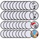 Patch de sublimation 40 Pièces - Patches ronds - Patches thermocollants - Appliques DIY - Patches décoratifs - Cadre noir - Pour vêtements/sac à dos