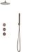 Fortifura Nebbio set de douche de pluie à monter – douche de tête Ø30 cm – douchette à main 1 jet – cuivre brossé
